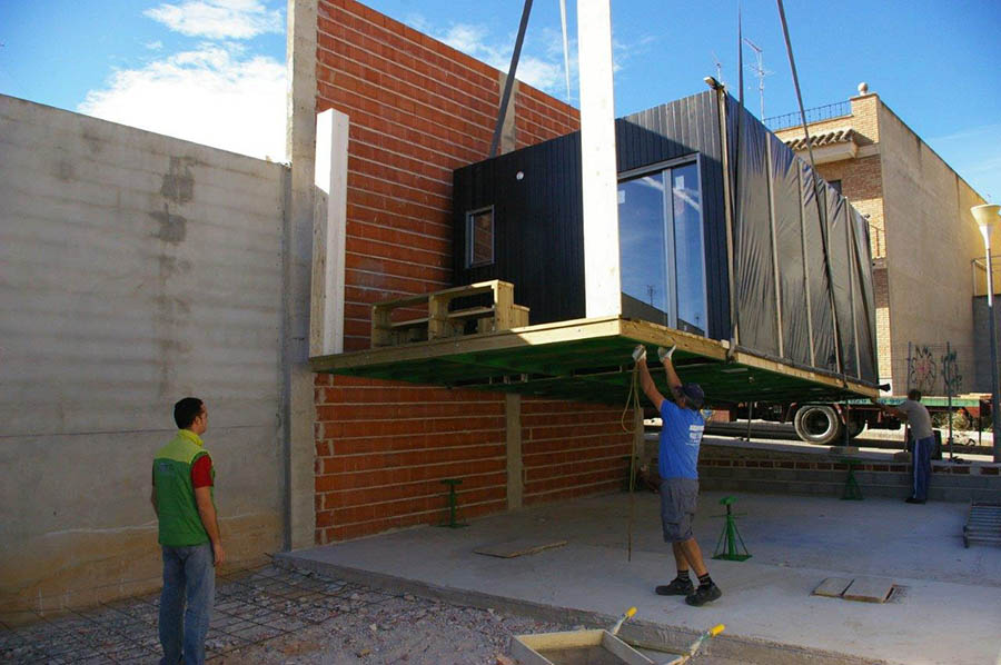 Proceso de montaje de la casa. Etapa 4